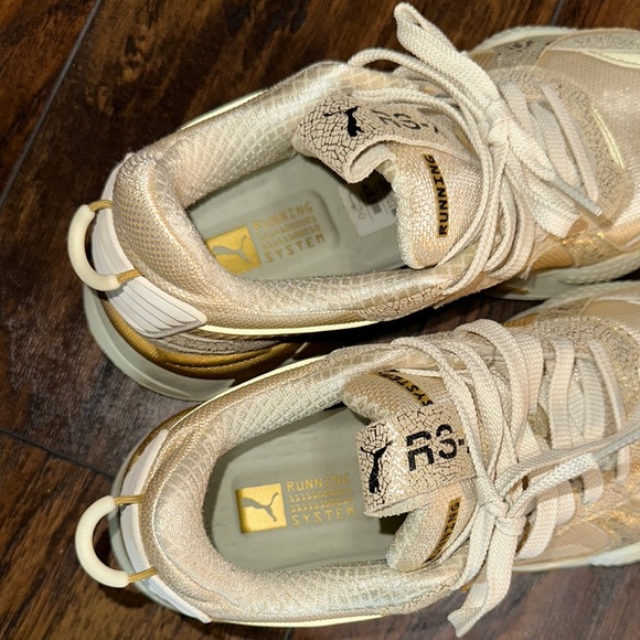 Puma RS-X Running System Cream and Gold Women’s Sneakers 10 - Picture 7 of 10